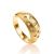 Glamorous Golden Ring With Diamonds, Ring Size: 9 / 19, image 