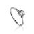 Iridescent Crystal Centerpiece Ring In Silver, Ring Size: 6.5 / 17, image 