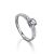 Elegant Channel Set Crystal Ring In Silver, Ring Size: 5.5 / 16, image 