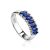 White Gold Ring With Blue Sapphires And Diamonds The Mermaid, Ring Size: 5.5 / 16, image 
