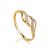 White Crystals Golden Ring, Ring Size: 10 / 20, image 