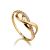 Classy Golden Ring With White Crystals, Ring Size: 9.5 / 19.5, image 