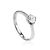 Solitaire Diamond Ring In White Gold, Ring Size: 7 / 17.5, image 