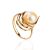 Refined Gold-Plated Ring With Cultured Pearl The Serene, Ring Size: 5.5 / 16, image 