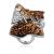 Silver Cocktail Ring With Two Toned Crystals The Eclat, Ring Size: 6 / 16.5, image 