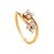 Floral Diamond Ring In Gold, Ring Size: 8 / 18, image 