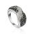 Black And White Crystal Twisted Ring In Sterling Silver The Eclat, Ring Size: 5.5 / 16, image 