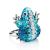 Crystal Encrusted Frog Ring The Jungle, Ring Size: 6 / 16.5, image 