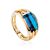 Golden Ring With Alexandrite Centerpiece, Ring Size: 7 / 17.5, image 