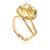 Bold Golden Ring With Yellow Citrine Centerpiece, Ring Size: 7 / 17.5, image 