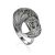Silver Cocktail Ring With Marcasites The Lace, Ring Size: 5.5 / 16, image 