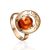 Golden Amber Adjustable Ring The Ellas, Ring Size: Adjustable, image 