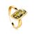 Green Amber Golden Ring, Ring Size: 5.5 / 16, image 