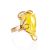 Cloudy Amber Golden Ring The Rialto, Ring Size: Adjustable, image 
