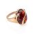 Cognac Amber Ring In Gold, Ring Size: 5.5 / 16, image 
