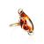 Handcrafted Golden Amber Cocktail Ring The Rialto, Ring Size: Adjustable, image 
