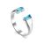 Designer Silver Ring With Synthetic Topaz, Ring Size: 6 / 16.5, image 