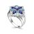 Sterling Silver Ring With Multicolor Crystals, Ring Size: 8 / 18, image 