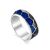 Silver Enamel Band Ring, Ring Size: 8 / 18, image 