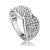 White Crystal Band Ring The Eclat, Ring Size: 6 / 16.5, image 