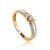 Yellow Gold Statement Ring With Diamonds, Ring Size: 7 / 17.5, image 