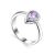 Sterling Silver Amethyst Ring, Ring Size: 8 / 18, image 