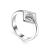 Geometric Silver Crystal Ring The Astro, Ring Size: 6 / 16.5, image 