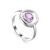 Stylish Silver Amethyst Ring, Ring Size: 9 / 19, image 