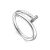Stylish Silver Ring With White Crystals, Ring Size: 7 / 17.5, image 