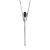 Stylish Silver Crystal Necklace, Length: 45, image 