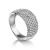White Gold Band Ring With Diamonds, Ring Size: 8 / 18, image 