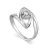 Exquisite Sterling Silver Ring With White Crystals, Ring Size: 6.5 / 17, image 