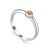 Silver Golden Ring With Solitaire Diamond The Diva, Ring Size: 8 / 18, image 