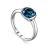 Sterling Silver Ring With Blue Synthetic Topaz, Ring Size: 6.5 / 17, image 