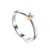 Silver Golden Ring With Diamond The Diva, Ring Size: 7 / 17.5, image 