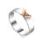 Silver Golden Band Ring With Diamond The Diva, Ring Size: 7 / 17.5, image 