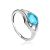 Modern Silver Ring With Synthetic Topaz, Ring Size: 9.5 / 19.5, image 