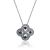 Silver Necklace With Blue And White Crystals, Length: 50, image 