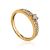 Classy Gold Plated Crystal Ring, Ring Size: 5.5 / 16, image 