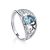 Sterling Silver Ring With Luminous Synthetic Topaz, Ring Size: 6.5 / 17, image 