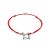 Red Friendship Lace Bracelet With Crystal Charm							, Length: 18, image 
