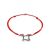 Red Lace Friendship Bracelet With Black Crystal Charm							, Length: 18, image 