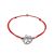 Red Lace Friendship Bracelet With Lotus Charm 							, Length: 18, image 