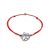 Red Lace Friendship Bracelet With Lotus Charm 							, Length: 18, image 