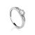 Sterling Silver Ring With White Crystals, Ring Size: 8.5 / 18.5, image 