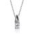 Silver Necklace With White Crystal Pendant, Length: 50, image 