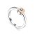 Silver Golden Ring With Solitaire Diamond The Diva, Ring Size: 6.5 / 17, image 