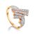 Crystal Encrusted Golden Ring, Ring Size: 9.5 / 19.5, image 