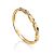 Laconic Gold Plated Ring With Crystals, Ring Size: 6.5 / 17, image 