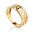 Geometric Gold Plated Ring, Ring Size: 7 / 17.5, image 